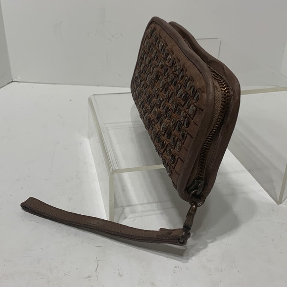 Boho studded leather wallet or clutch - Picture 2 of 15